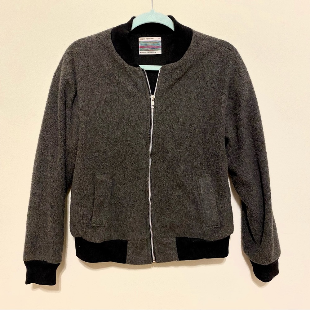 Urban outfitters urban renewal fleece bomber jacket